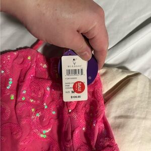 Windsor Vibrant Pink Sequin Dress new with tags